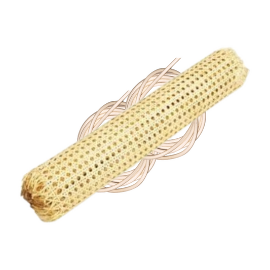 Kit Rejilla Mimbre para 2 Sillas – Tela de Ratán Natural