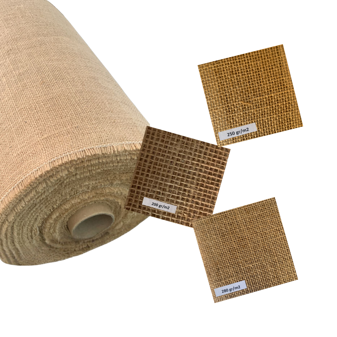 Tela de Yute o saco 100% natural para decoración, venta por metros lineales