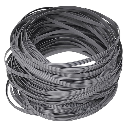 Rouleau de rotin synthétique gris à bordure